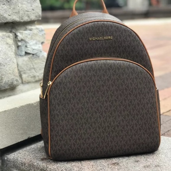 Michael Kors Abbey Large Backpack Brown leather - Picture 2 of 6